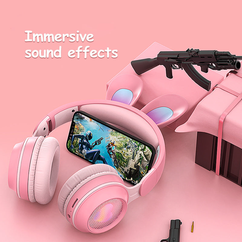 Casque Sans Fil à Oreilles de Lapin – Lumineux