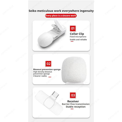 Microphone Lavalier Sans Fil – Qualité Audio Professionnelle