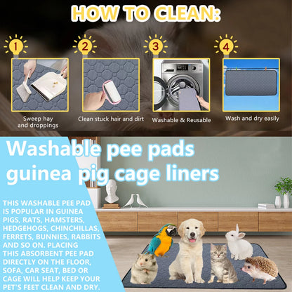 Tapis de Cage Lavable – Protection Réutilisable et Antidérapante