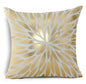Housse de Coussin Décorative Noir et Blanc avec Dorure