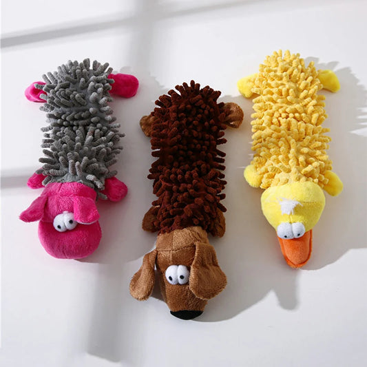 Durable Plush Dog Toy - With Squeaker