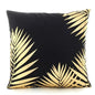 Housse de Coussin Décorative Noir et Blanc avec Dorure