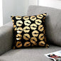 Housse de Coussin Décorative Noir et Blanc avec Dorure