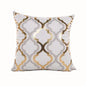 Housse de Coussin Décorative Noir et Blanc avec Dorure