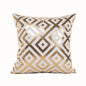 Housse de Coussin Décorative Noir et Blanc avec Dorure