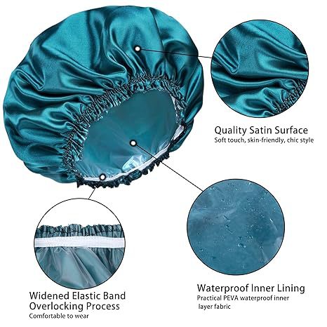 Bonnet de Douche Double Couche en Satin