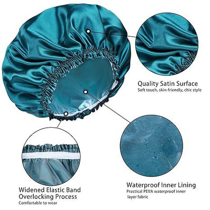 Bonnet de Douche Double Couche en Satin