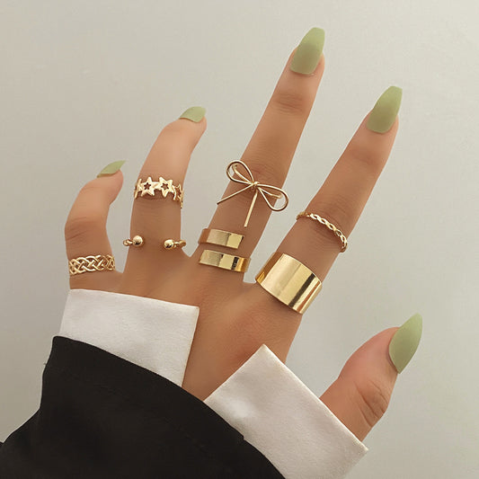 Set of 7 Open Alloy Rings