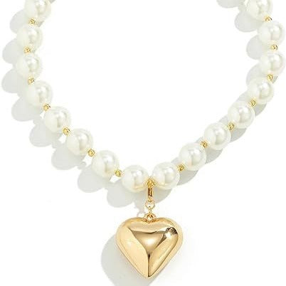 Exaggerated Punk Necklace with Large Round Beads – Bold and Trendy