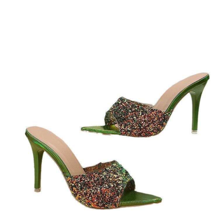Sequined High Heels