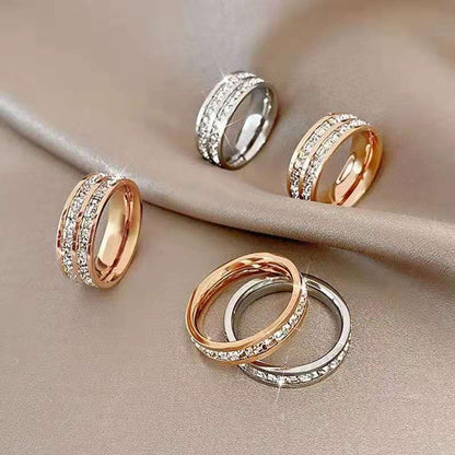 Bague Carrée Double Rang