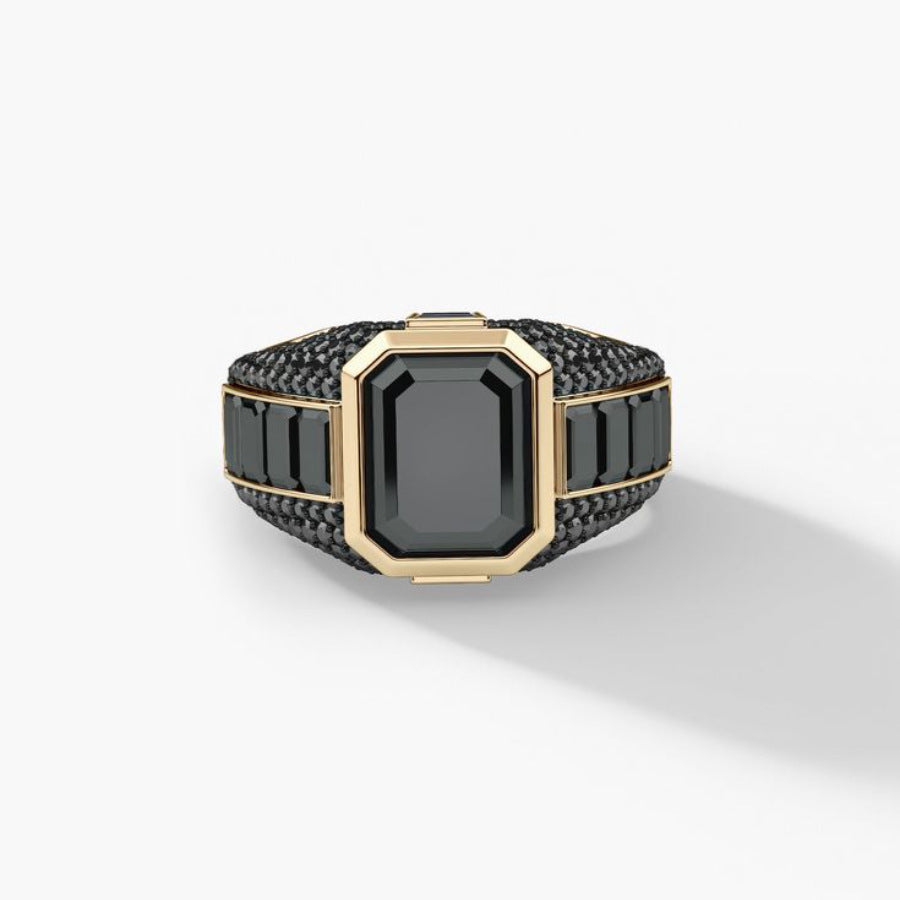 Bague Homme en Alliage avec Zircon Incrusté