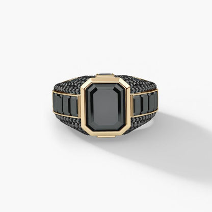 Bague Homme en Alliage avec Zircon Incrusté