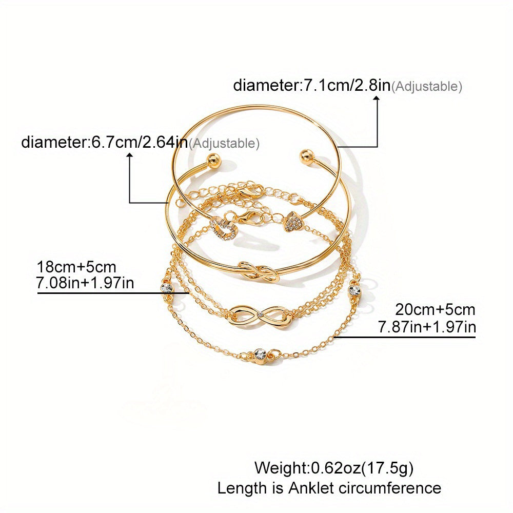 Bracelet Nœud d'Amour en Alliage