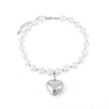 Exaggerated Punk Necklace with Large Round Beads – Bold and Trendy
