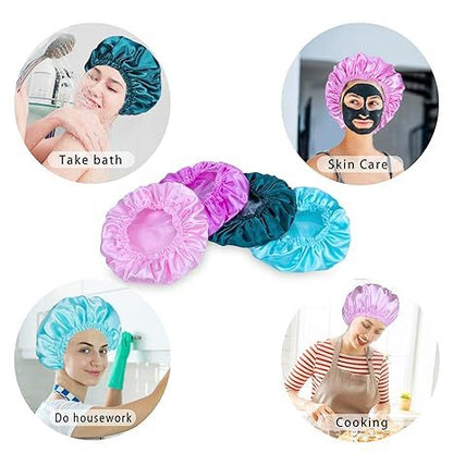 Bonnet de Douche Double Couche en Satin