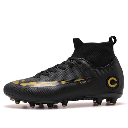 Chaussures de Football Hautes Spéciales Entraînement – Semelle Plaquée Or