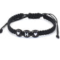 Bracelet Tressé à la Main avec Lettre & Cœur