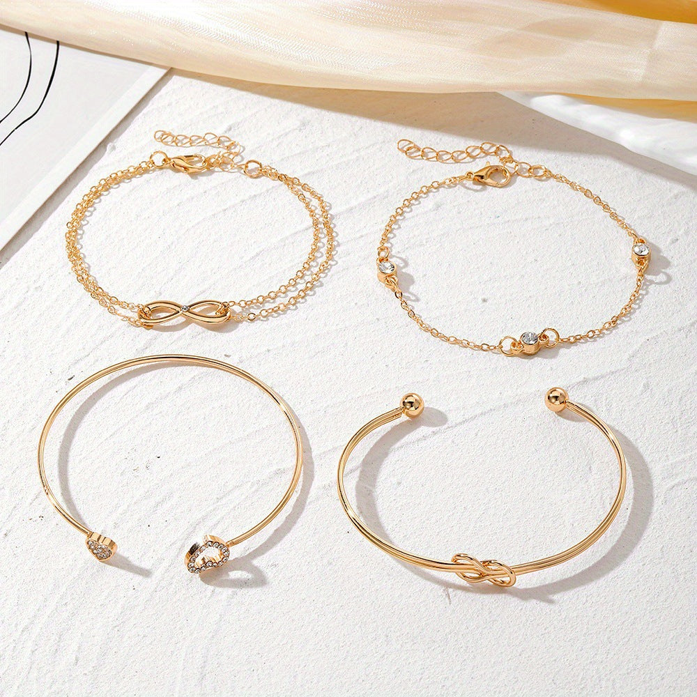 Bracelet Nœud d'Amour en Alliage