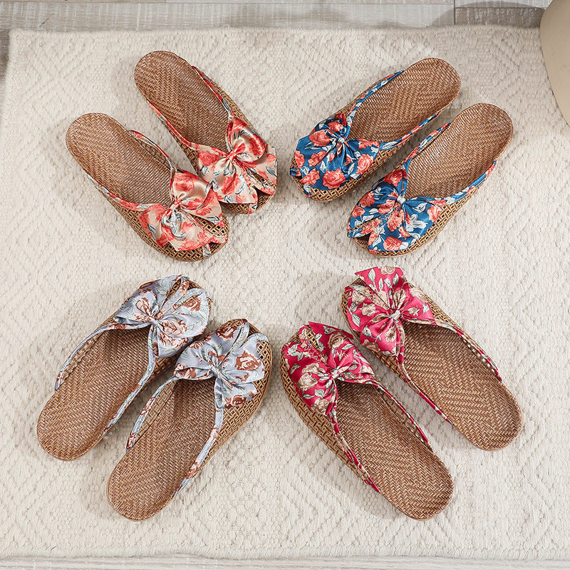 Claquettes en Rotin pour Femme