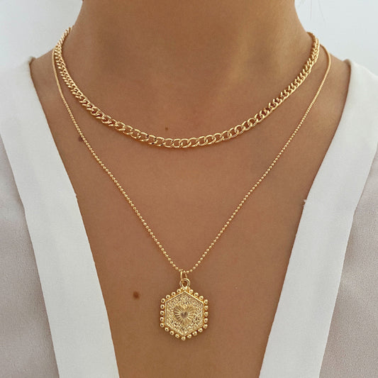 Double Row Clavicle Style Necklace