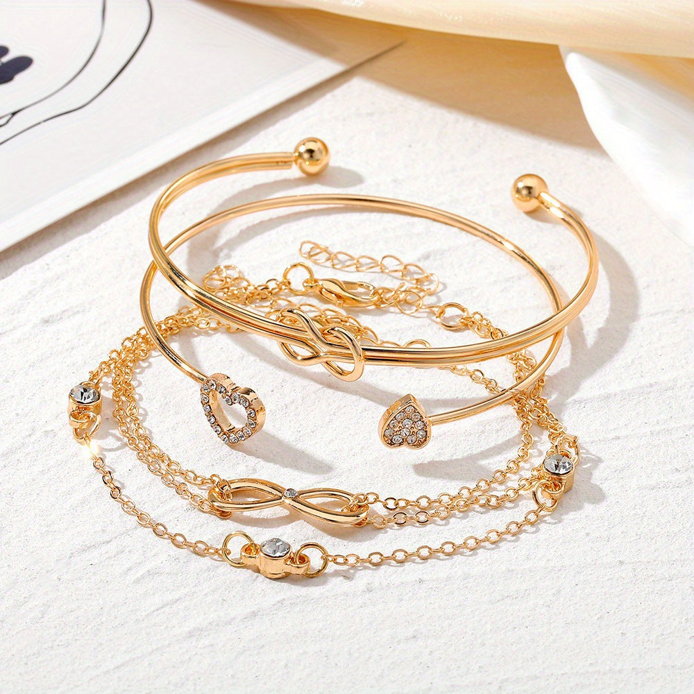 Bracelet Nœud d'Amour en Alliage