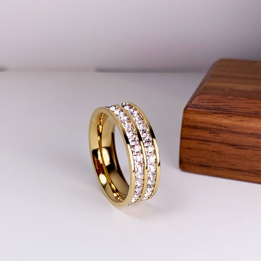 Double Row Square Ring