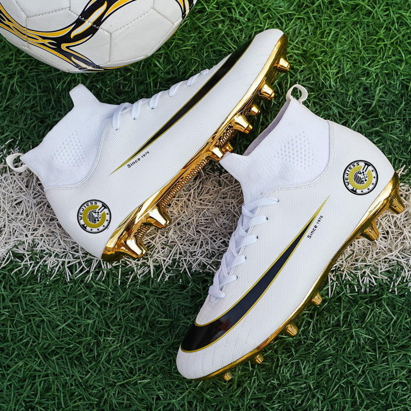 Chaussures de Football Hautes Spéciales Entraînement – Semelle Plaquée Or