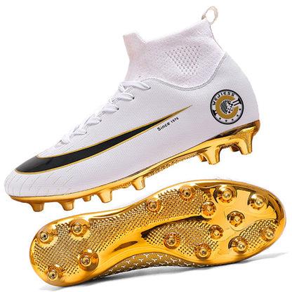 Chaussures de Football Hautes Spéciales Entraînement – Semelle Plaquée Or