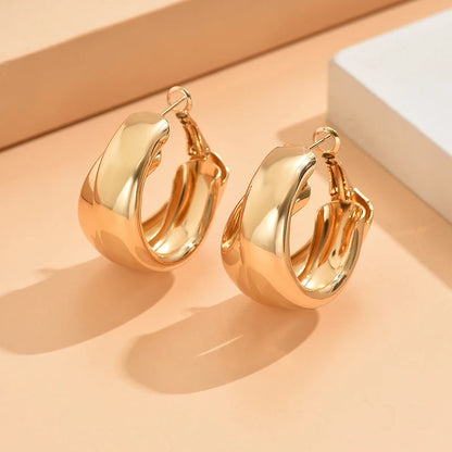 Boucles d'Oreilles Créoles Épaisses – Acier Inoxydable