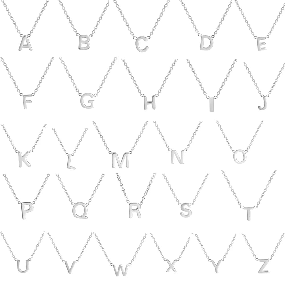 Collier Minimaliste Initiale A-Z – Acier Inoxydable