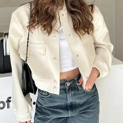 Women's Bomber Jacket – Vintage Elegance &amp; Casual Comfort