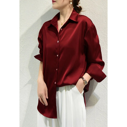 Chemise Satinée Femme – Élégance & Polyvalence au Quotidien
