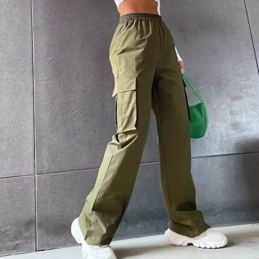 Pantalon Cargo Femme – Taille Haute