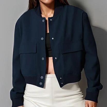Women's Bomber Jacket – Vintage Elegance &amp; Casual Comfort