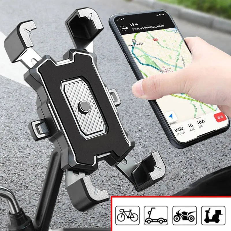 Support de téléphone portable pour motos et vélos, Rotation à 360 degrés
