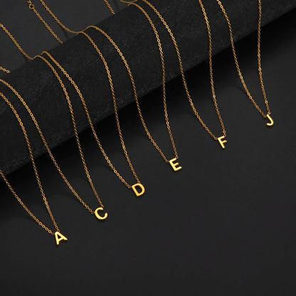 Collier Minimaliste Initiale A-Z – Acier Inoxydable