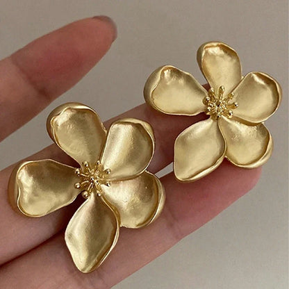 Metallic Flower Earrings