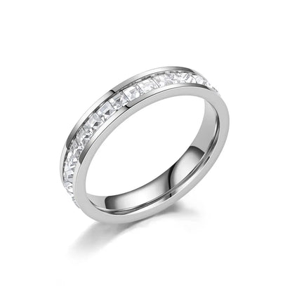 Unisex Stainless Steel Ring – Cubic Zirconia &amp; Luxury Finish