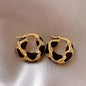 Boucles d'Oreilles Créoles Vintage – Plaqué Or