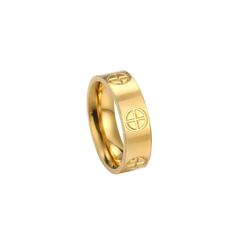 Bague Croix en Acier Inoxydable – Élégance