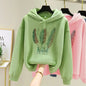 Sweat à Capuche Femme – Imprimé Plume, Chaud & Confortable