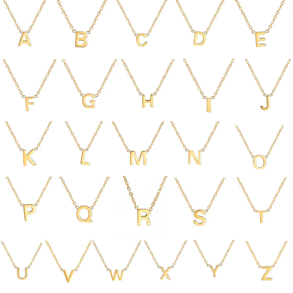 Collier Minimaliste Initiale A-Z – Acier Inoxydable