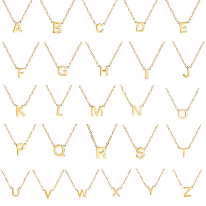 Collier Minimaliste Initiale A-Z – Acier Inoxydable