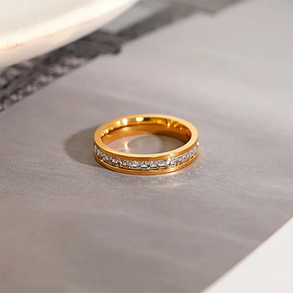 Unisex Stainless Steel Ring – Cubic Zirconia &amp; Luxury Finish