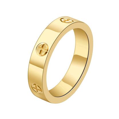 Bague Croix en Acier Inoxydable – Élégance