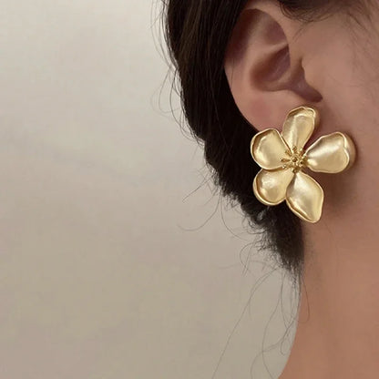 Metallic Flower Earrings
