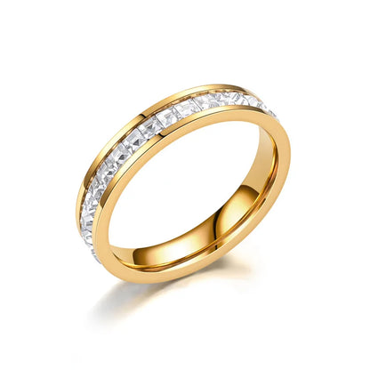 Unisex Stainless Steel Ring – Cubic Zirconia &amp; Luxury Finish