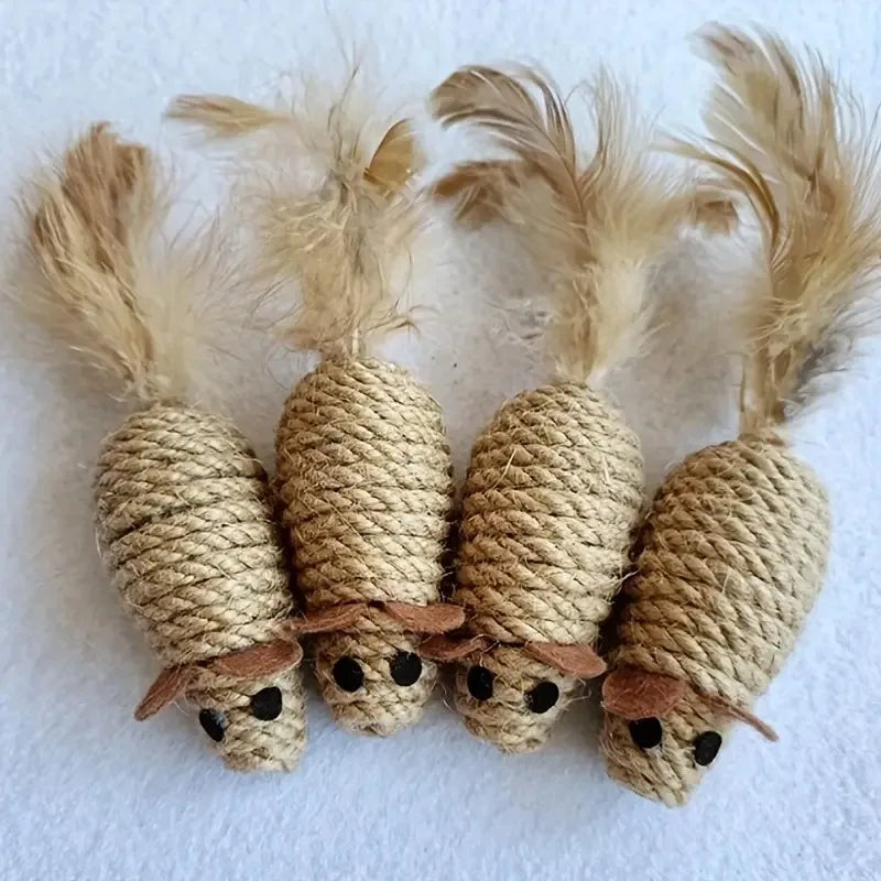 Jouet Souris en Sisal pour Chat – Résistant & Interactif