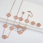Parure Bijoux 3 Pièces Plaqué Or 18K – Élégance Florale